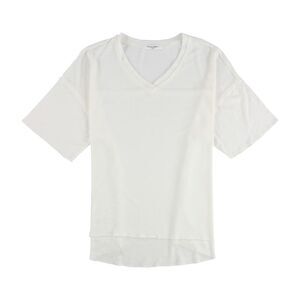 Project Social T Womens Ripped Collar V-Neck Basic T-Shirt, NWT